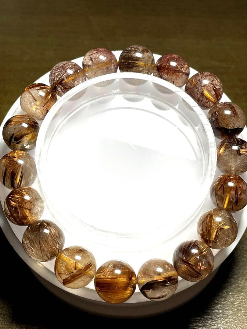 タイガーブラウンタイチンルチル11㎜（新品）福禄寿　金運最強ハイグレード金運最強