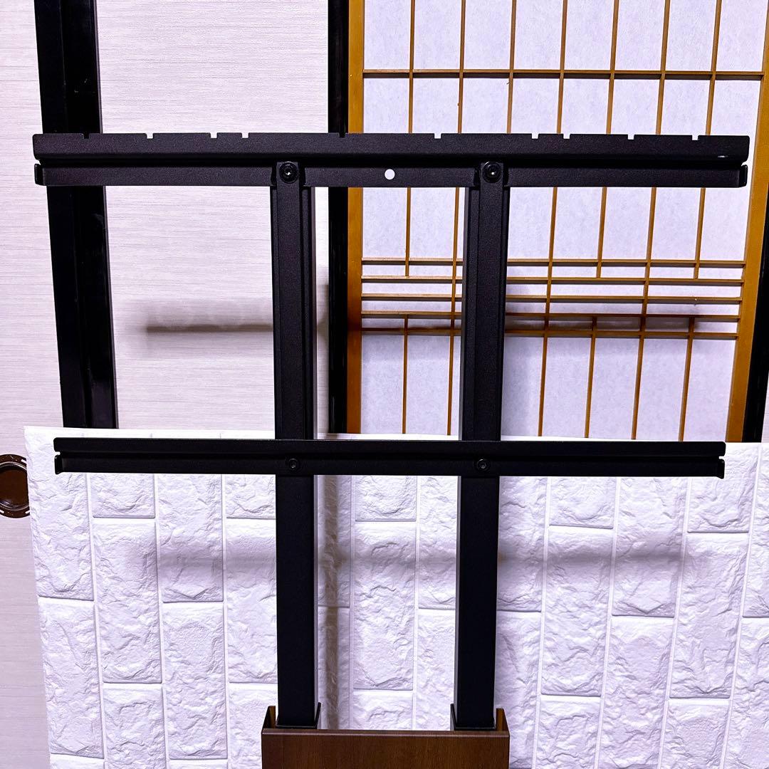 【極美品】WALL 壁寄せ テレビスタンド V3 ロータイプ ブラック ウッド