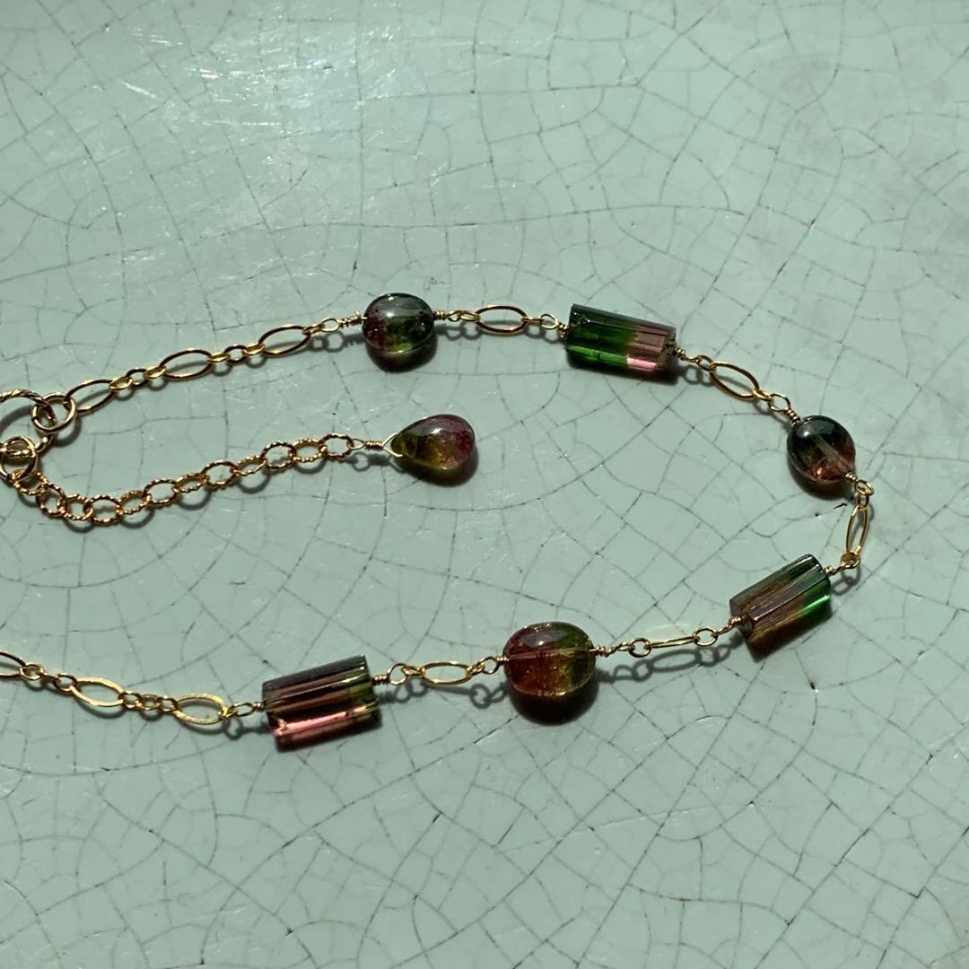 Garden. 2.  バイカラートルマリン　ブレスレット　希少　レア