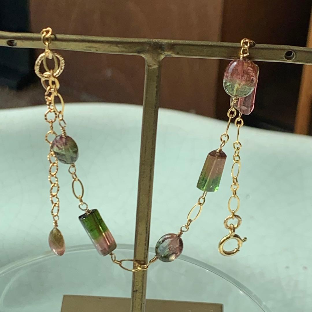 Garden. 2.  バイカラートルマリン　ブレスレット　希少　レア