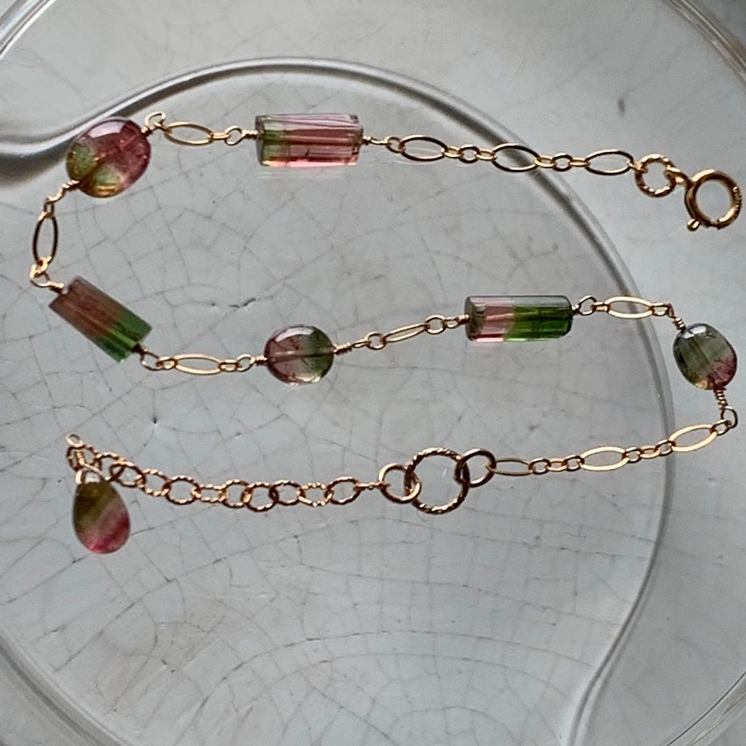 Garden. 2.  バイカラートルマリン　ブレスレット　希少　レア