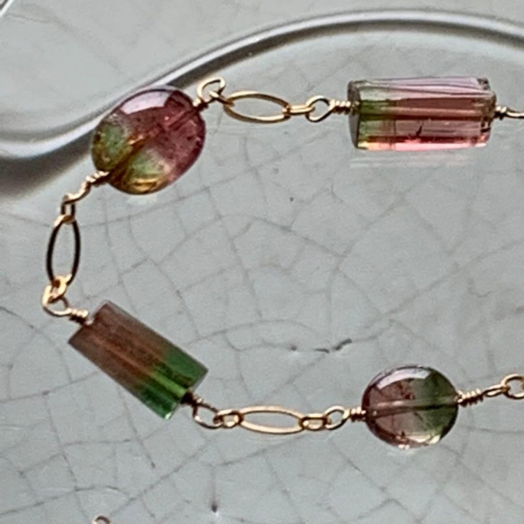 Garden. 2.  バイカラートルマリン　ブレスレット　希少　レア