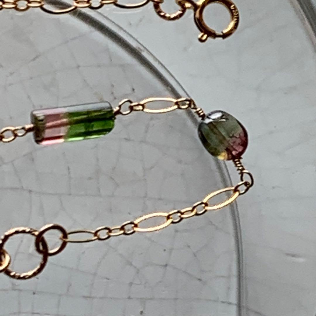 Garden. 2.  バイカラートルマリン　ブレスレット　希少　レア