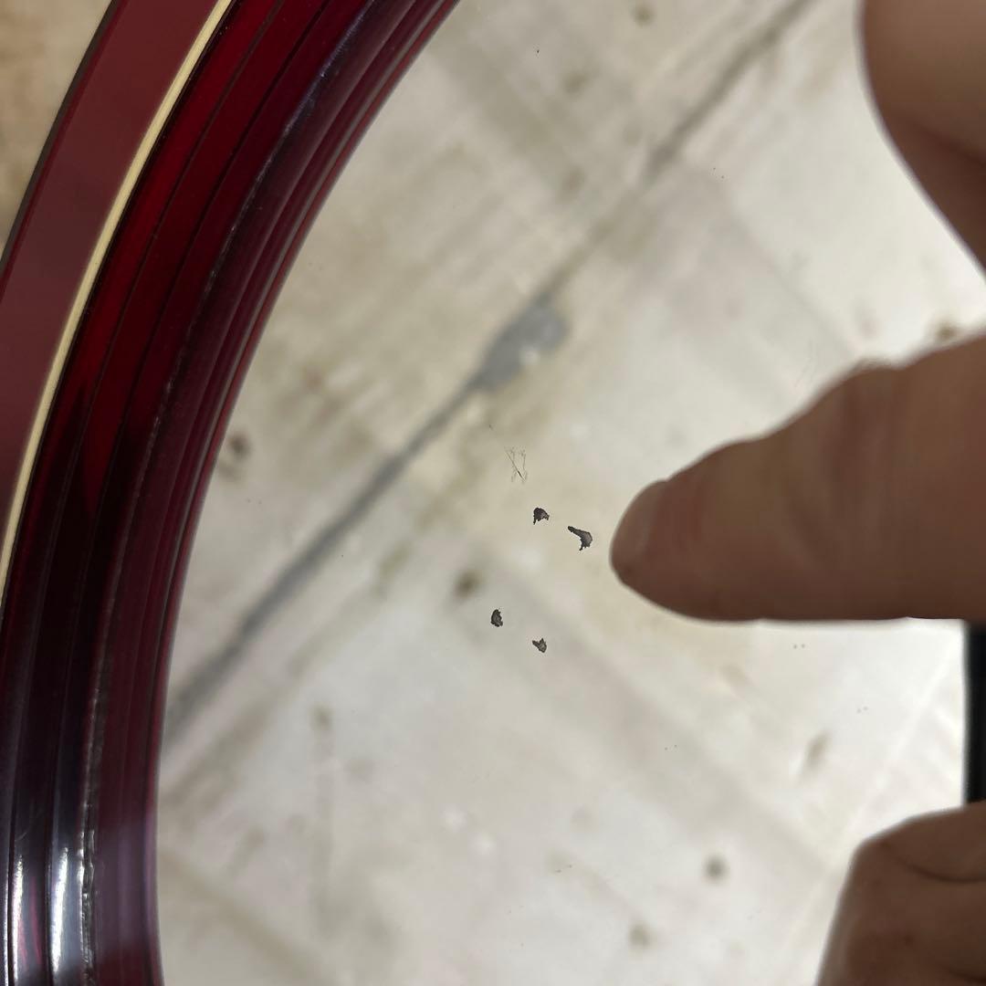 メイクアップミラー (スケルトンレッド)