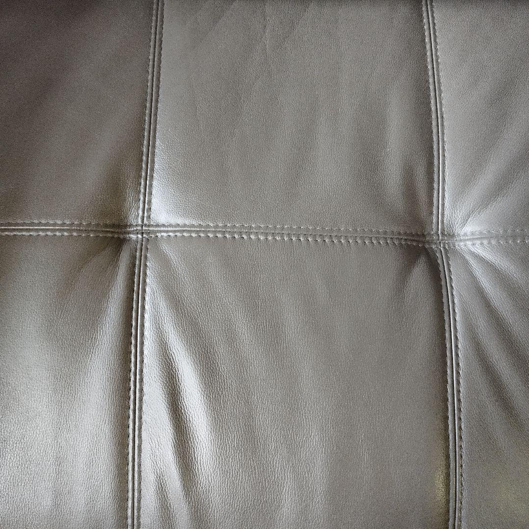 3人掛けソファー グレーレザーソファー 合皮 大型ソファー