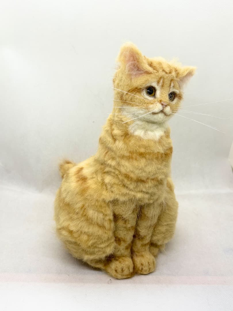 A猫 羊毛フェルト茶トラ猫【ハンドメイド 猫