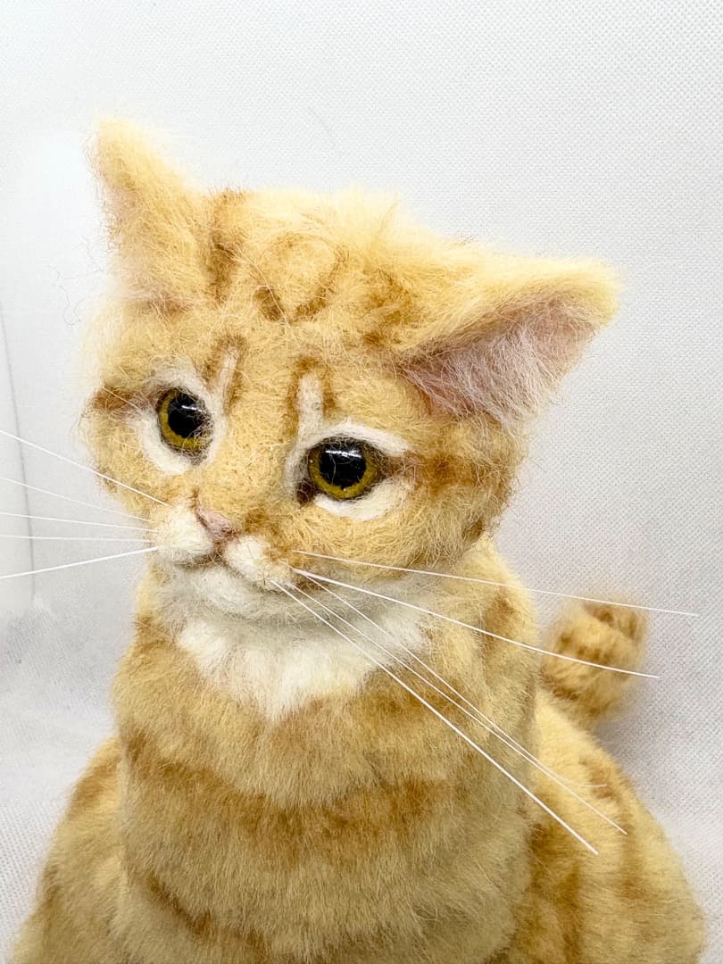 A猫 羊毛フェルト茶トラ猫【ハンドメイド 猫