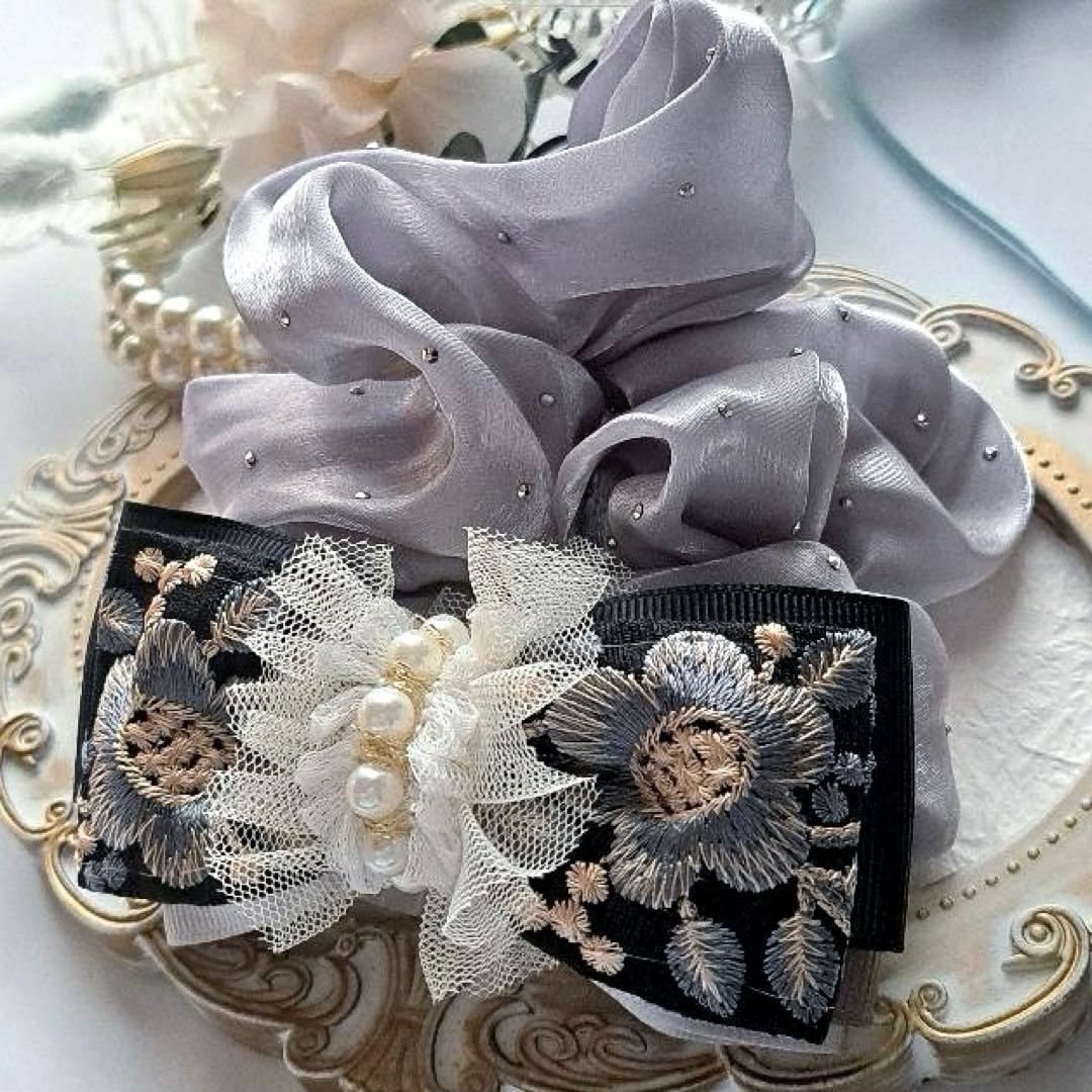 紅茶様お取引中⭐3102⭐❣️大人可愛い華やかアクセ❣️オリジナル✴インド刺繍