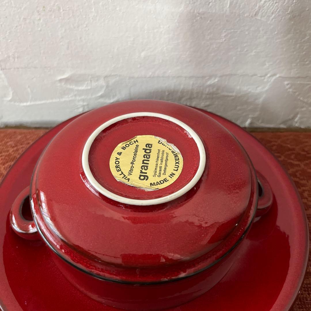 ドイツヴィンテージ　ビレロイボッホ　スープカップ&ソーサー　クリーマセット