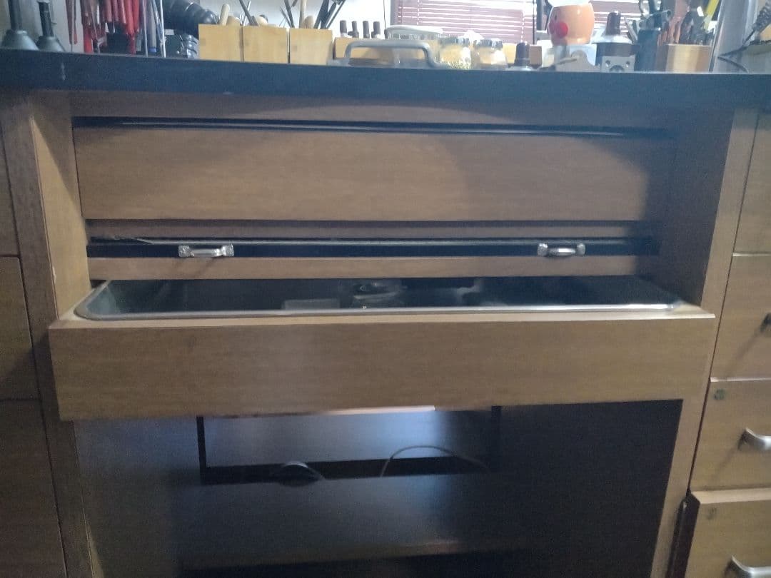 【じおばん】 スリーティー彫金デスク 両袖 ウォルナットカラー 彫金机