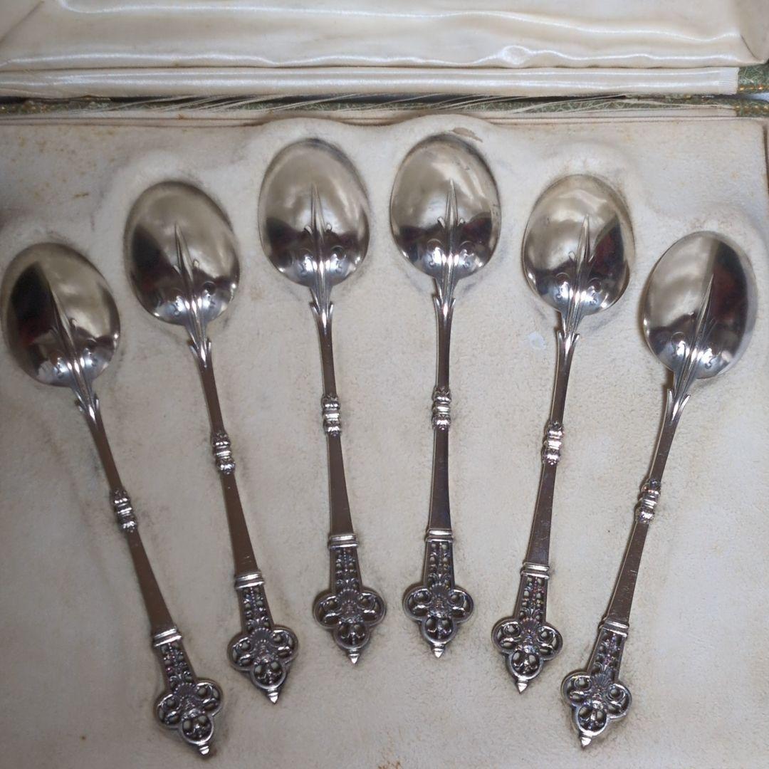 【希少♪】 カルディヤック スプーン 6本セット　ルネサンス　純銀×ヴェルメイユ