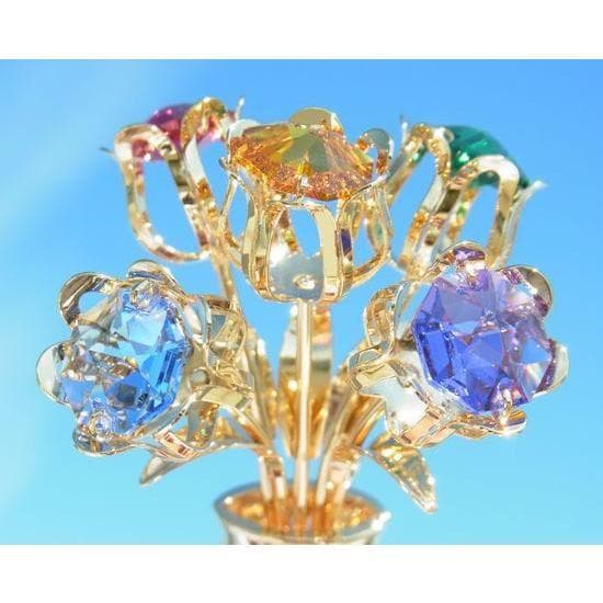 置物 花 3 フラワー 花束 母 花ギフト 高級 スワロフスキー クリスタル