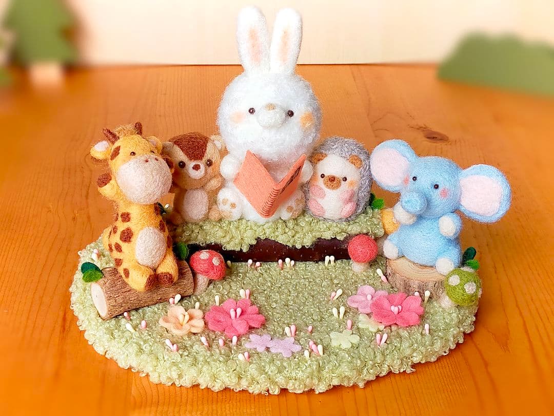 ✿羊毛フェルト✿みや様✿うさぎさんの読み聞かせ✿動物変更あり✿