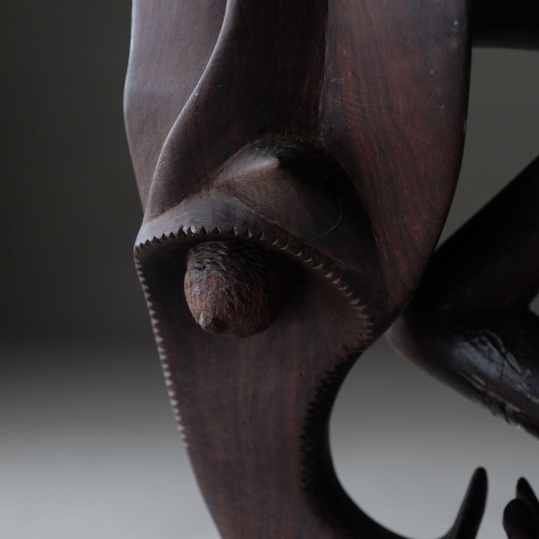 タンザニア マコンデ彫刻 シェタニ 高さ38㎝ ブラックウッド　アート 芸術