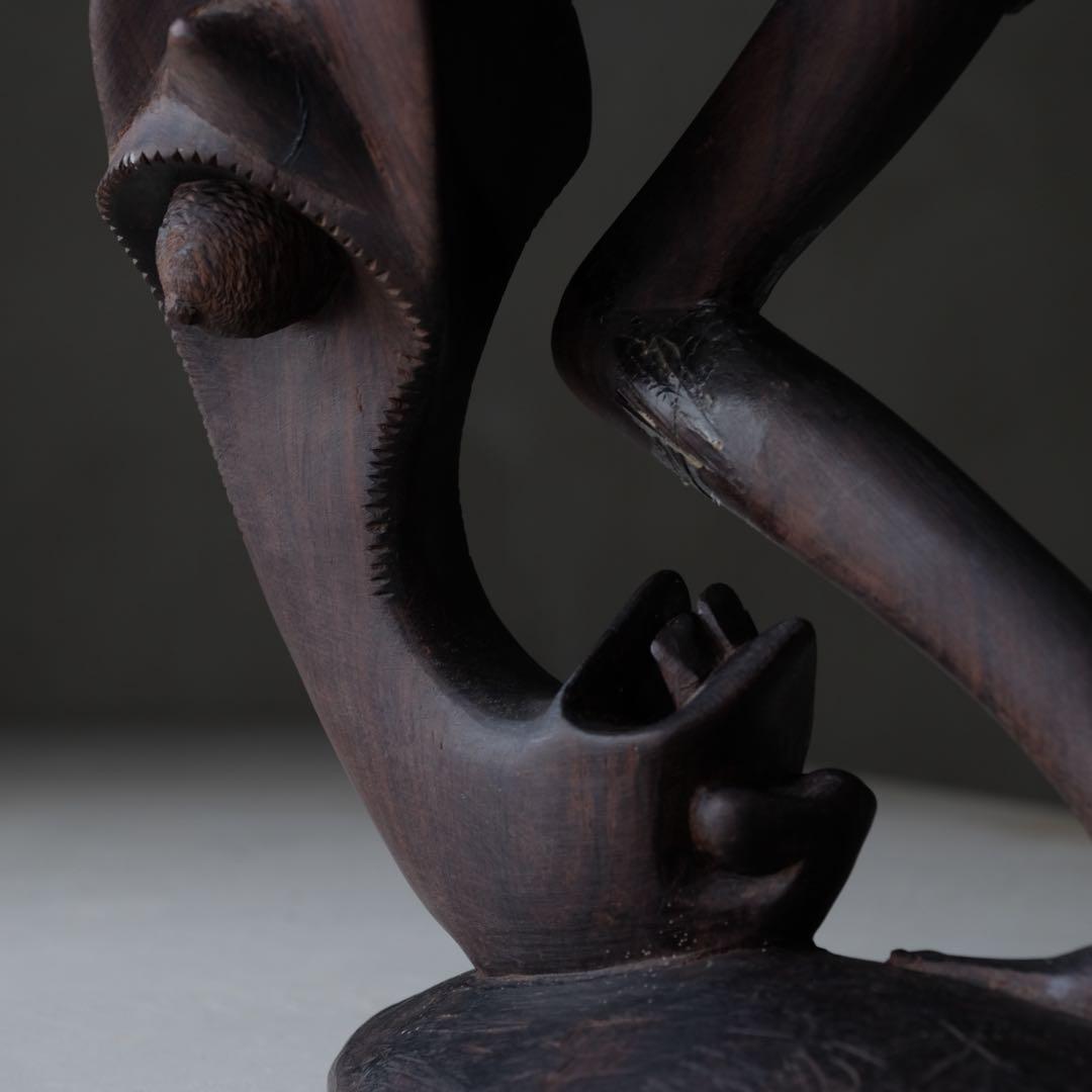 タンザニア マコンデ彫刻 シェタニ 高さ38㎝ ブラックウッド　アート 芸術