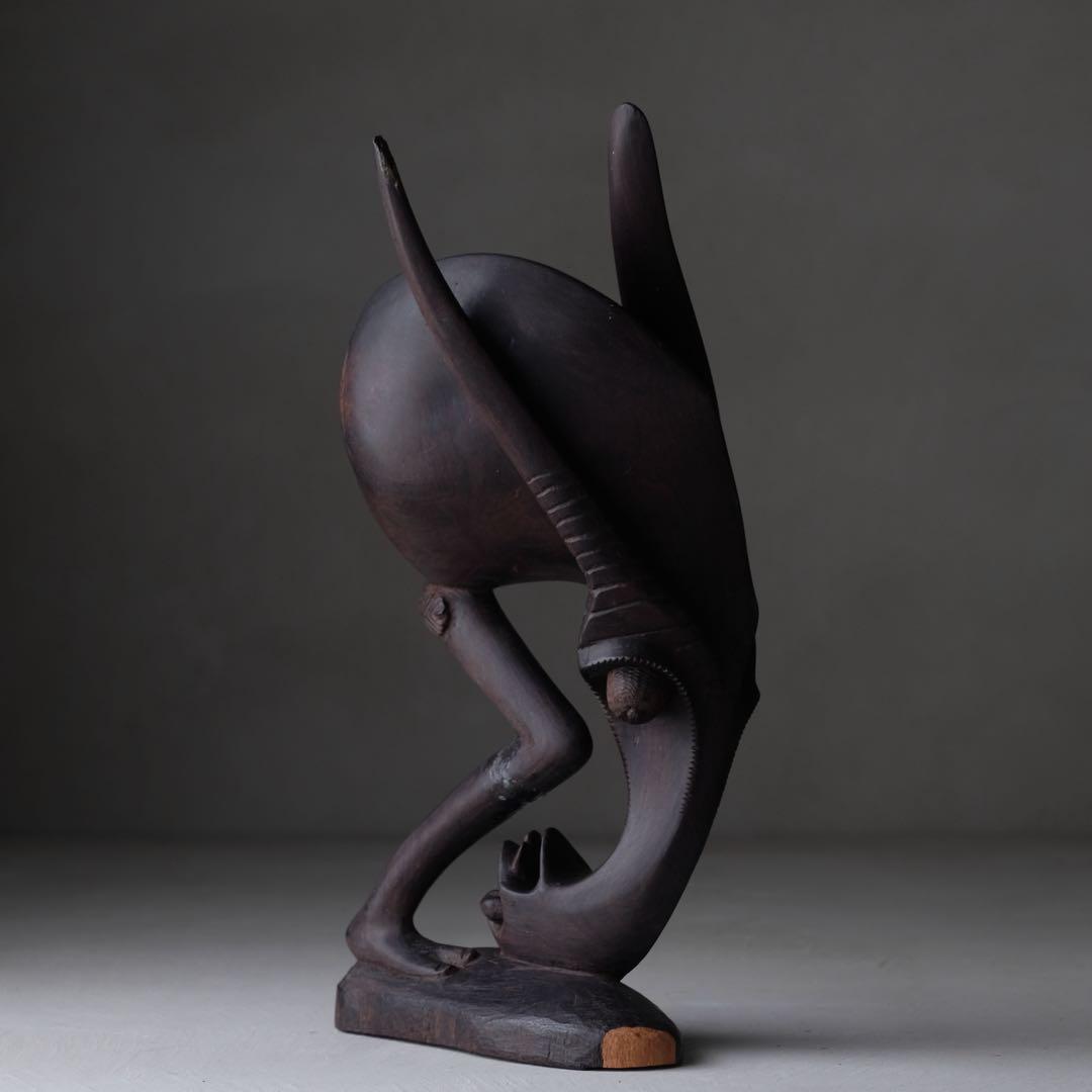 タンザニア マコンデ彫刻 シェタニ 高さ38㎝ ブラックウッド　アート 芸術