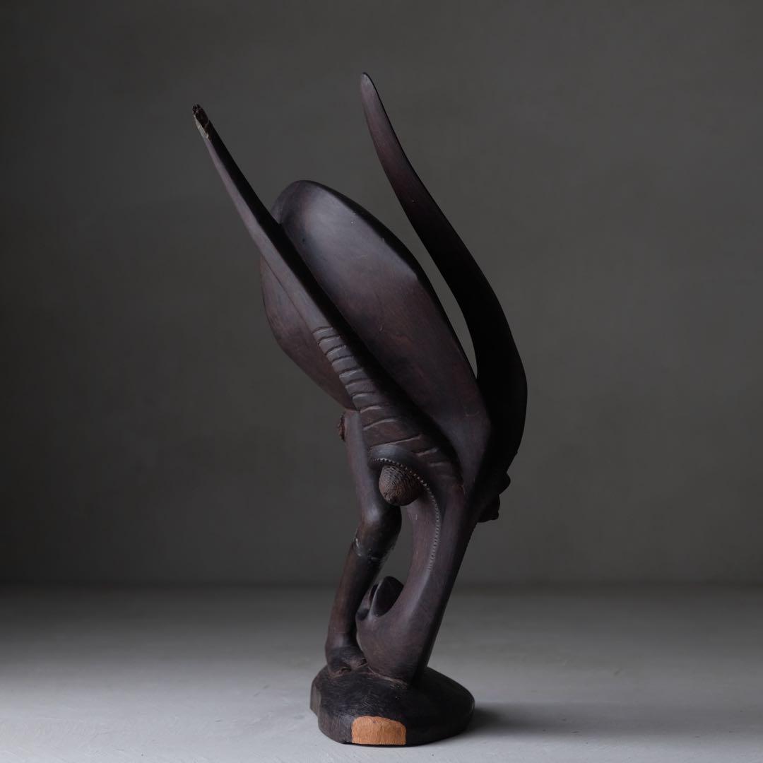 タンザニア マコンデ彫刻 シェタニ 高さ38㎝ ブラックウッド　アート 芸術