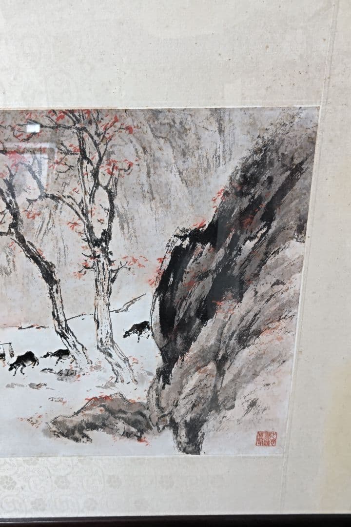 中国画　額装66cm×116cm