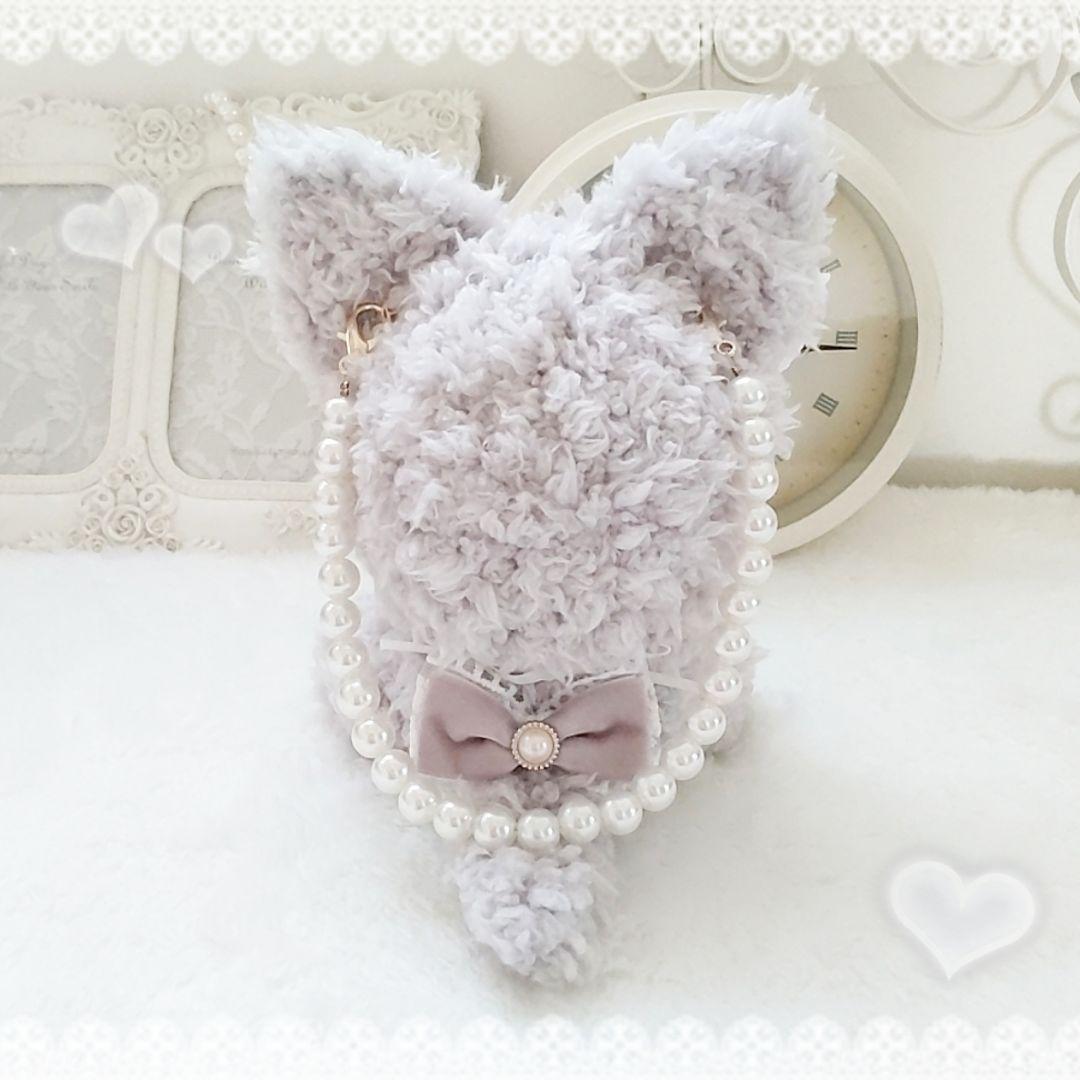 11〜12cmぬい服 薄紫のお座り猫ちゃん着ぐるみ にとたん ちびぐるみサイズ