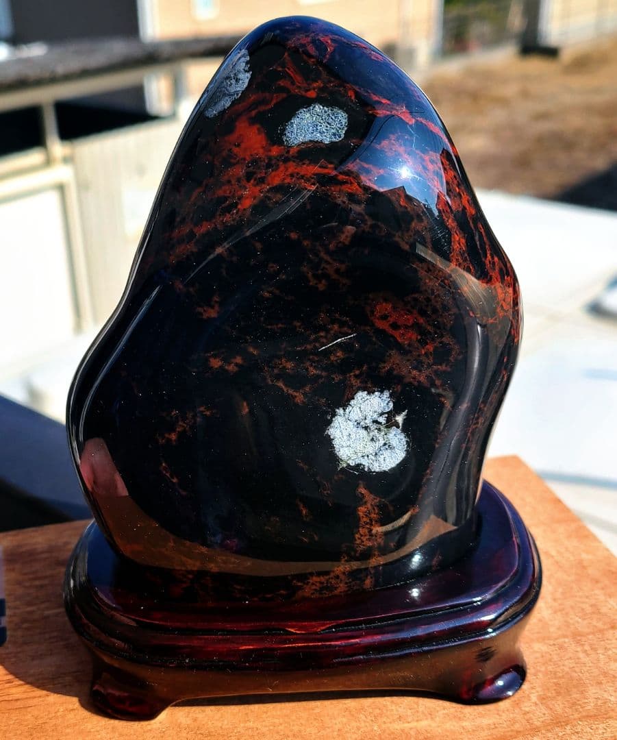 【超希少/日本名石】十勝石【ヴァーミリオンオブシディアン】紅十勝