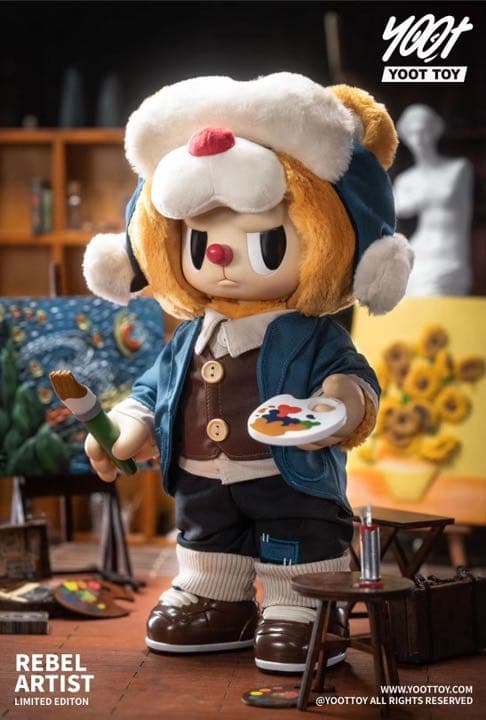 天才&反逆者　アーティスト　くま　熊　ブルー　アクションフィギュア//YOOT