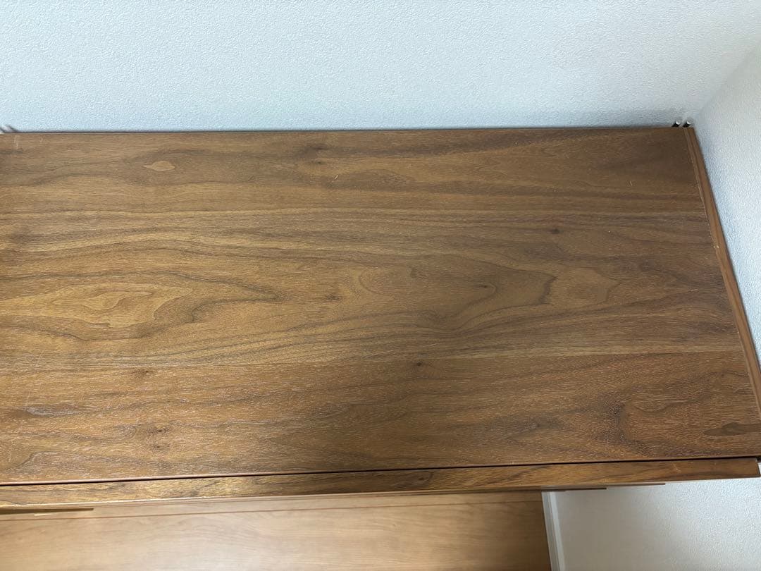 ステンレスユニットシェルフ　引き出し4段セット　ウォールナット　無印良品