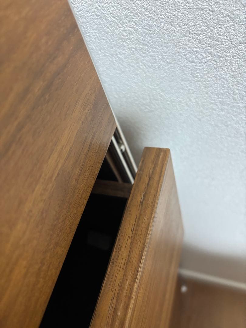 ステンレスユニットシェルフ　引き出し4段セット　ウォールナット　無印良品