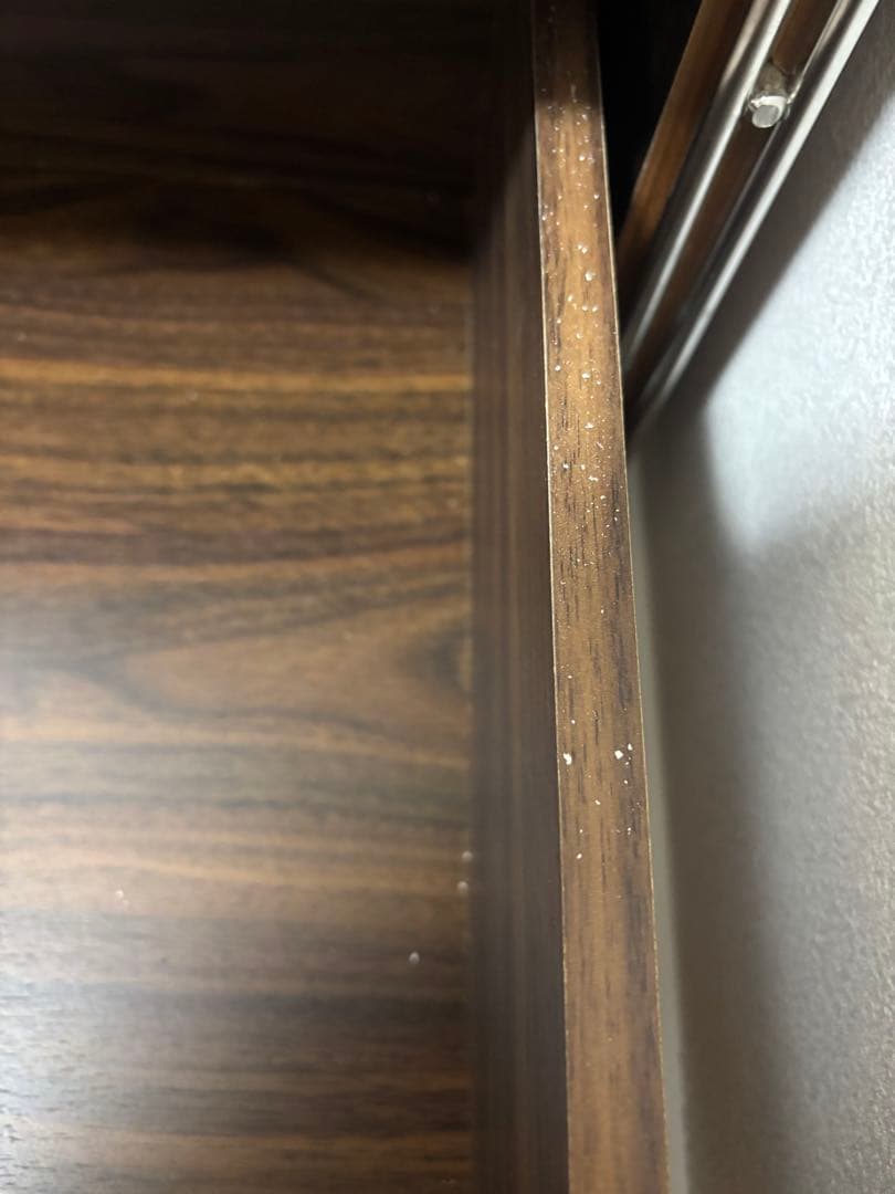 ステンレスユニットシェルフ　引き出し4段セット　ウォールナット　無印良品