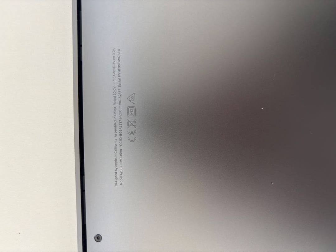 Apple MacBook Air M1 (2020) 8GBメモリ 256GB