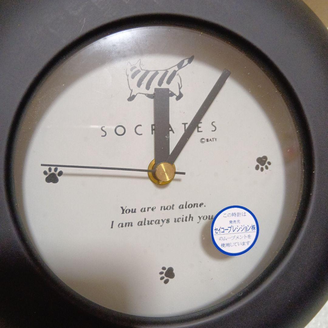 新品未使用品　SOCRATES ソクラテス　振り子時計　壁掛けクロック　猫　黒