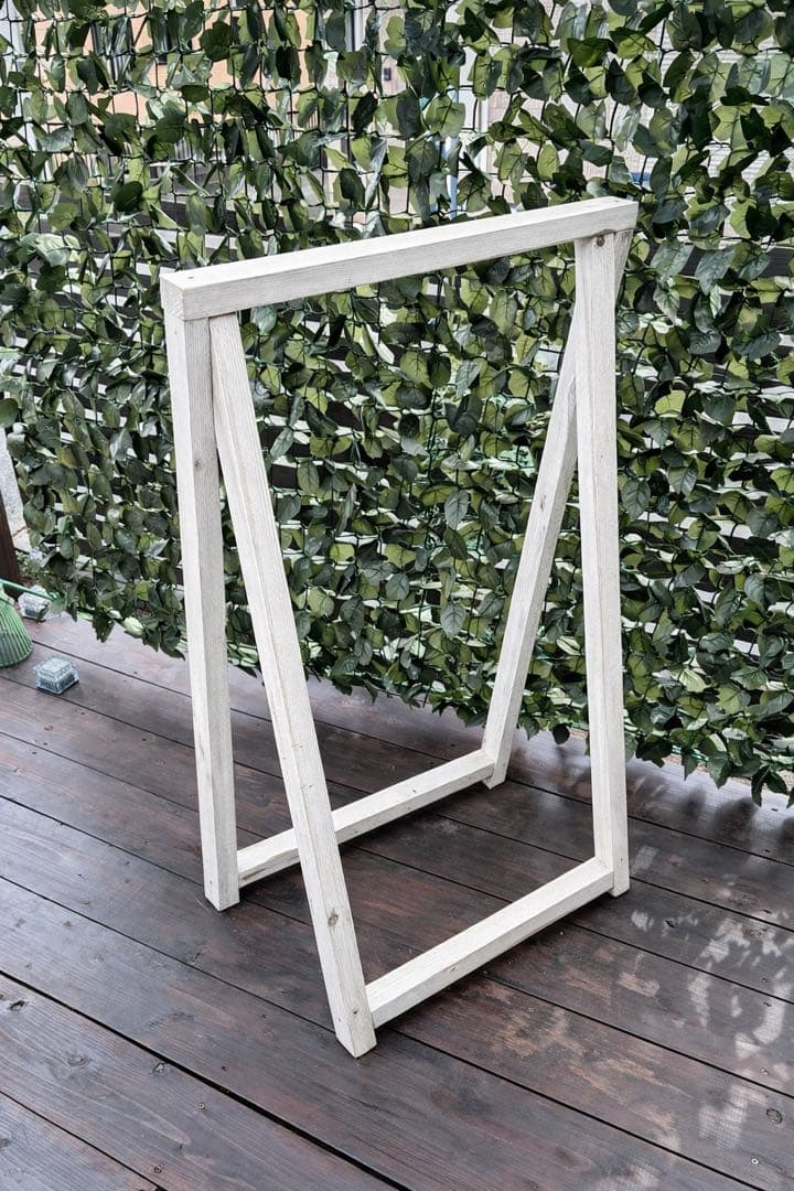 杉 無垢材 ウォルナット色ハンガーラック 木製 シンプル 店舗什器/フリマ