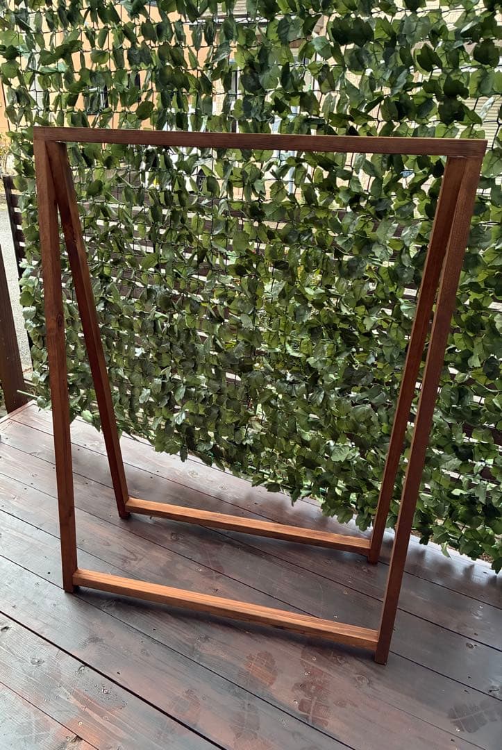 杉 無垢材 ウォルナット色ハンガーラック 木製 シンプル 店舗什器/フリマ