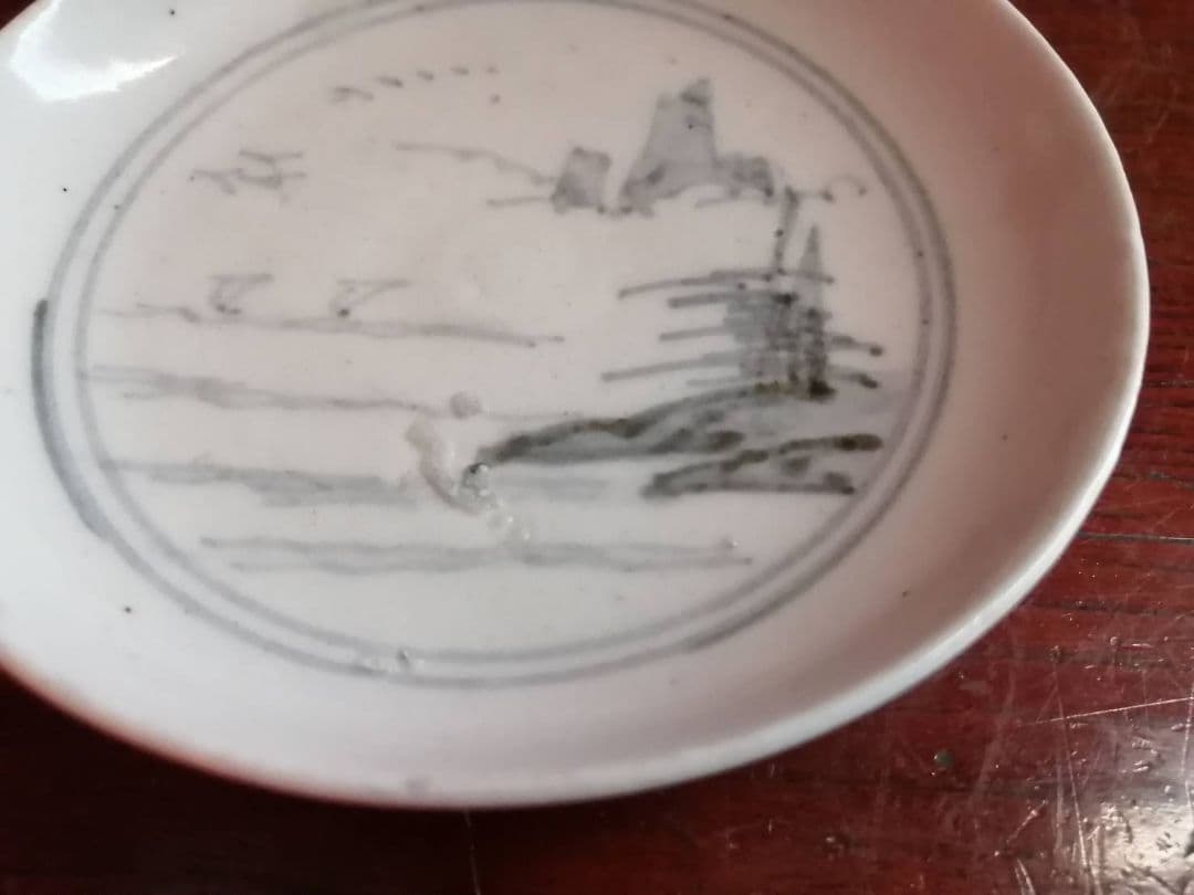 初期伊万里　くらわんか手染付小皿