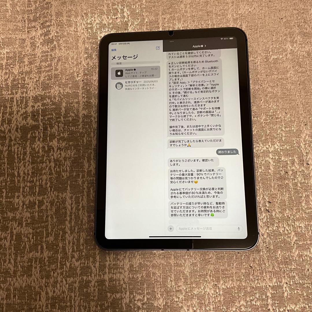 iPad mini 6 256GB Wi-Fi+Cellular(SIMフリー)