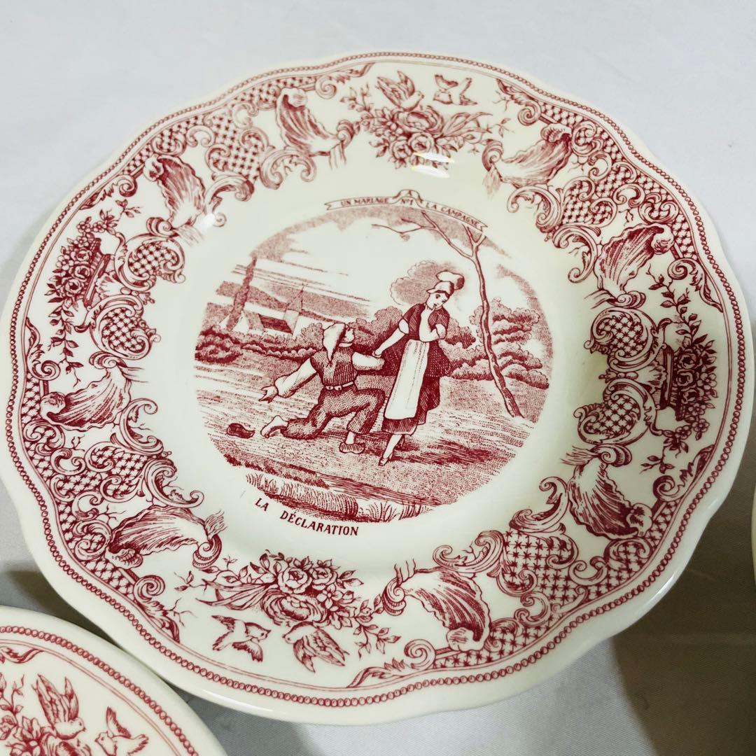 ジアン　GIEN マリアージュ プレート　6枚　フランス製　箱付き