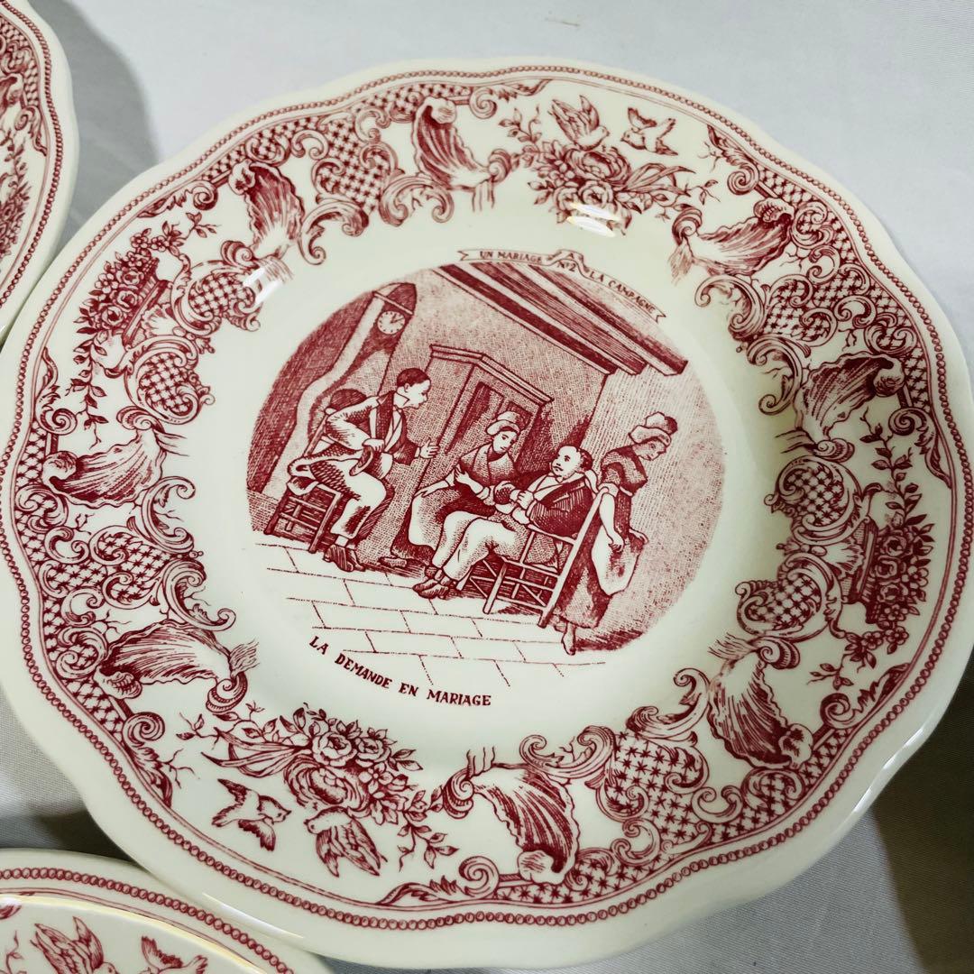 ジアン　GIEN マリアージュ プレート　6枚　フランス製　箱付き