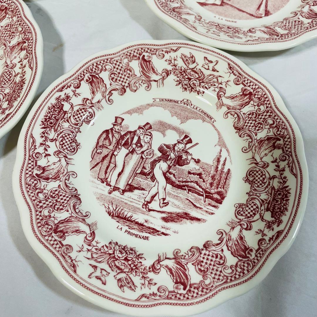 ジアン　GIEN マリアージュ プレート　6枚　フランス製　箱付き