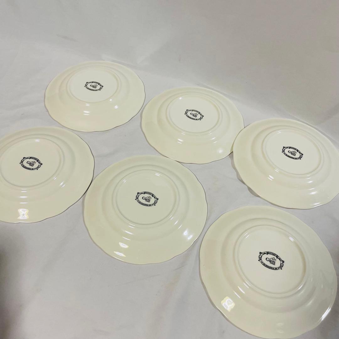 ジアン　GIEN マリアージュ プレート　6枚　フランス製　箱付き