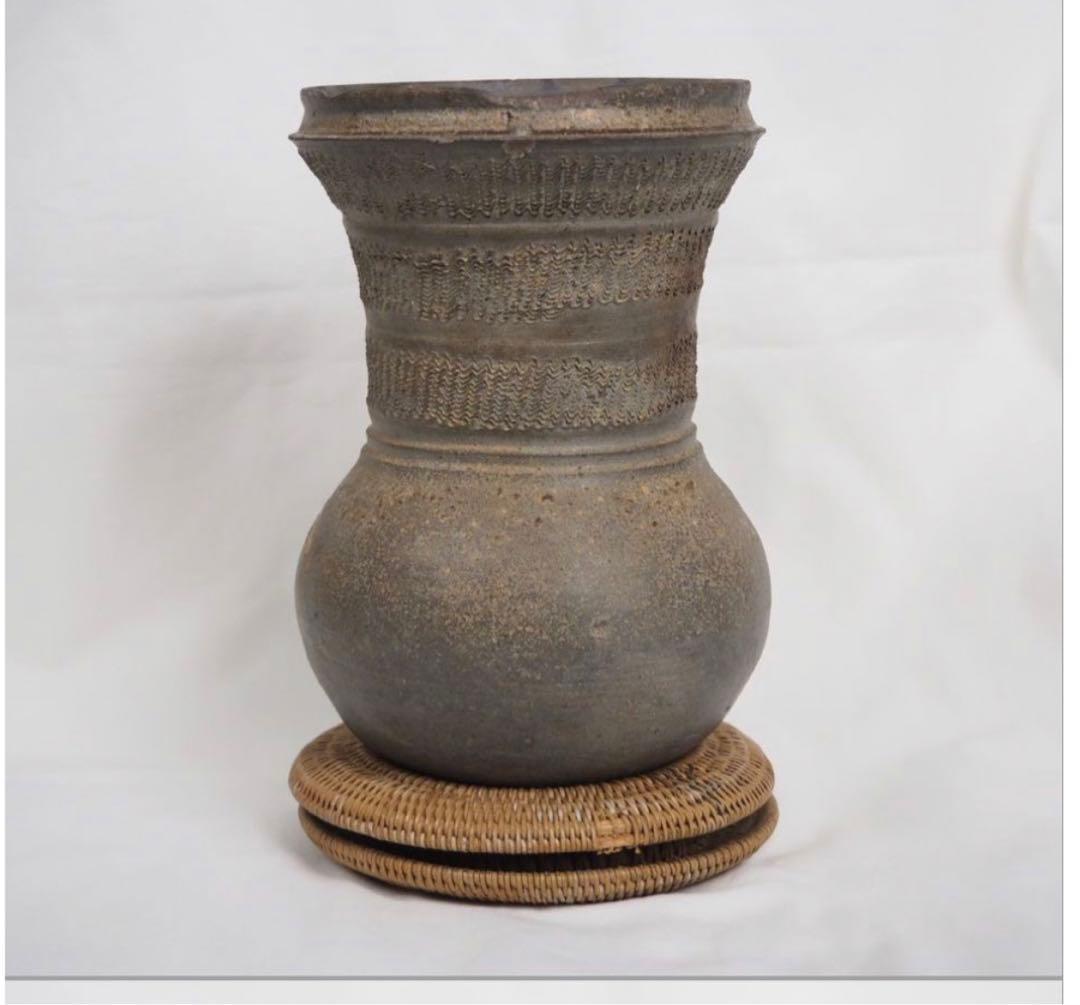 送料無料　5世紀末～6世紀　須恵器壺　自然釉あり　発掘品 出土品 須恵器