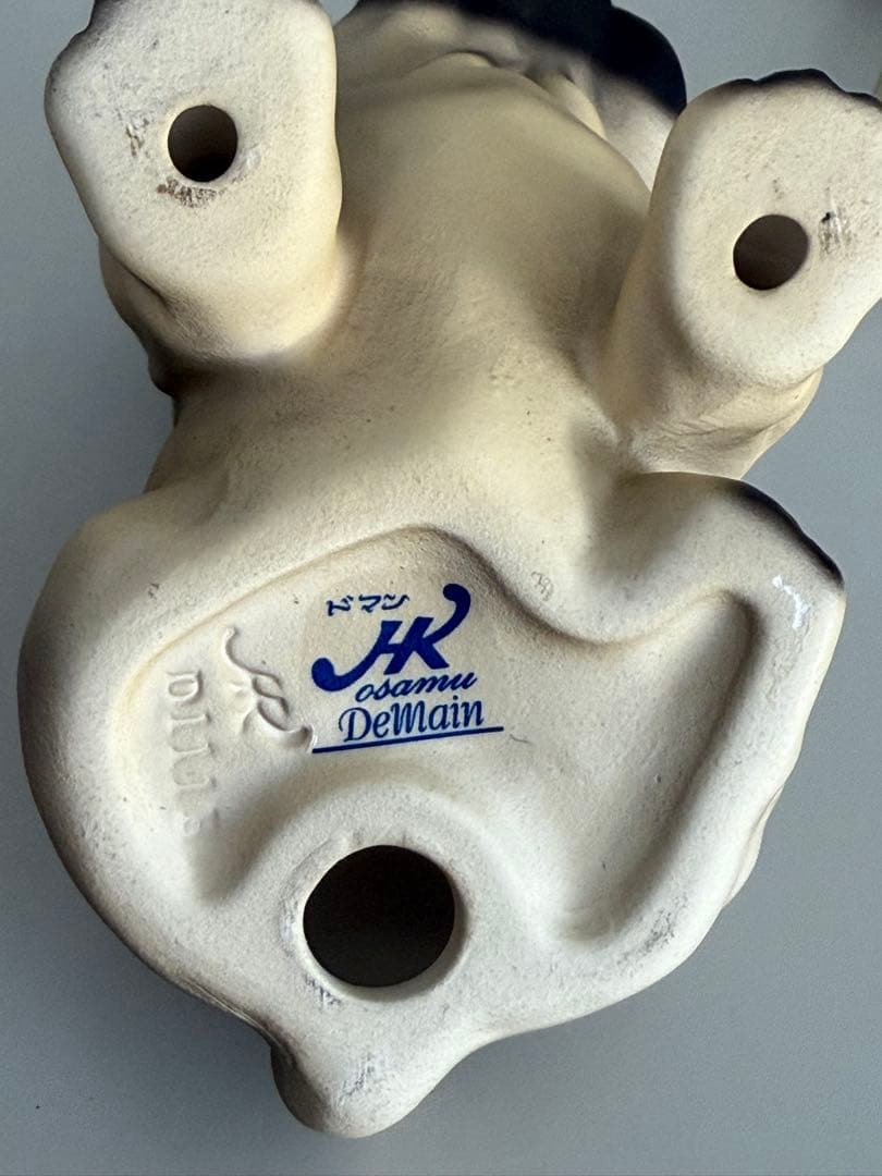 【イタリア　ドマン製】パグ フィギュリン 親子4体セット　陶器　置物Demain