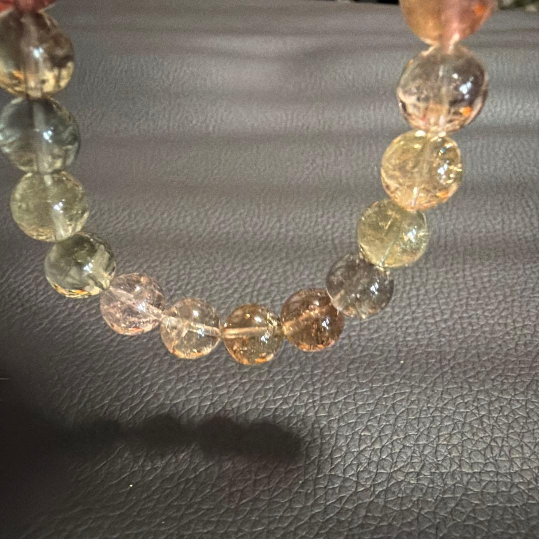 キャンディーカラートルマリン　天然石ビーズ　ブレスレット