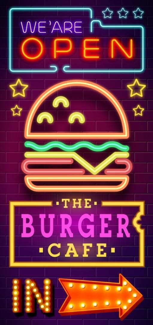 ハンバーガー カフェ ダイナー サイン 看板 置物 アメリカン雑貨 ライトBOX