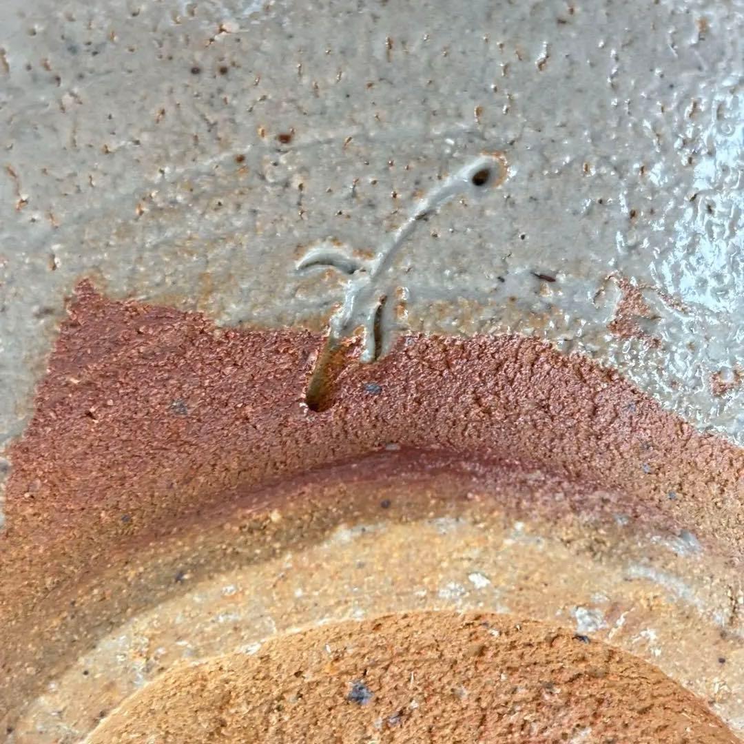 未使用★唐津焼　西岡小十　小次郎窯　壺　絵唐津　花瓶　共箱付　昭和レトロ