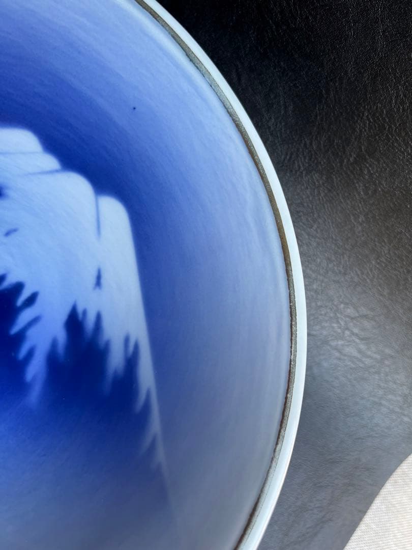 深川製磁　富士山　鉢　中鉢　6寸鉢　富士に龍　１点