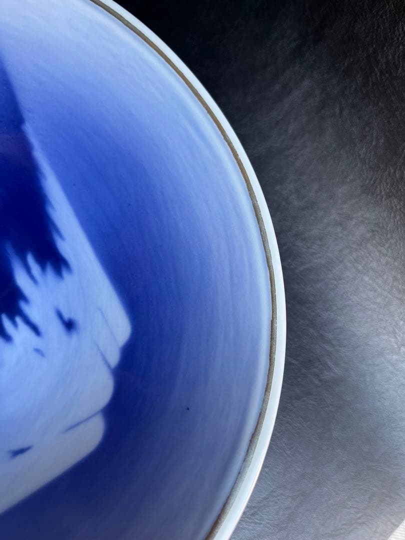 深川製磁　富士山　鉢　中鉢　6寸鉢　富士に龍　１点