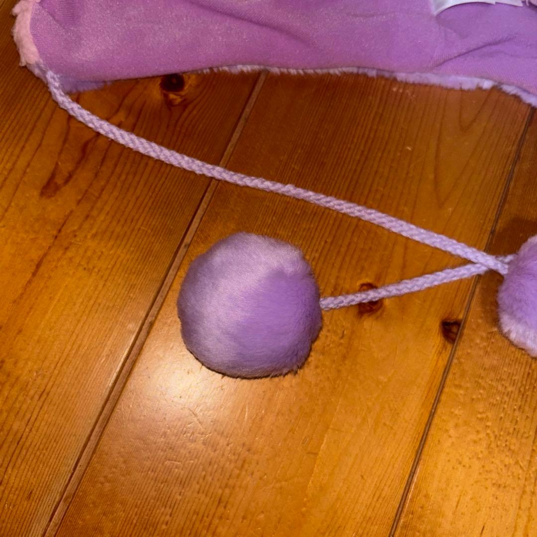 ディズニー ミニー ファンキャップ 紫 ラベンダー 帽子 リボン