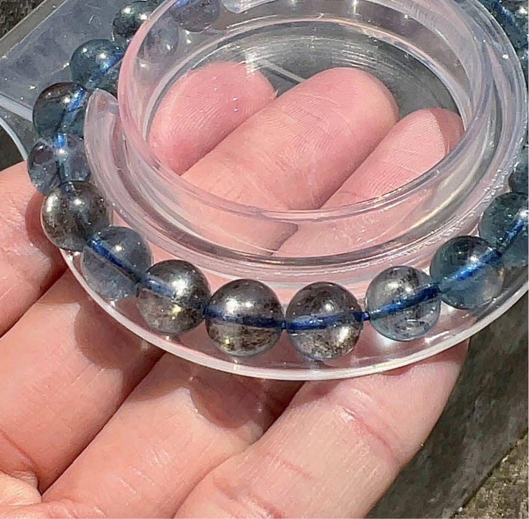 高品質　 モスアクアマリンブレスレット 10 キラキラ感　アクアマリン