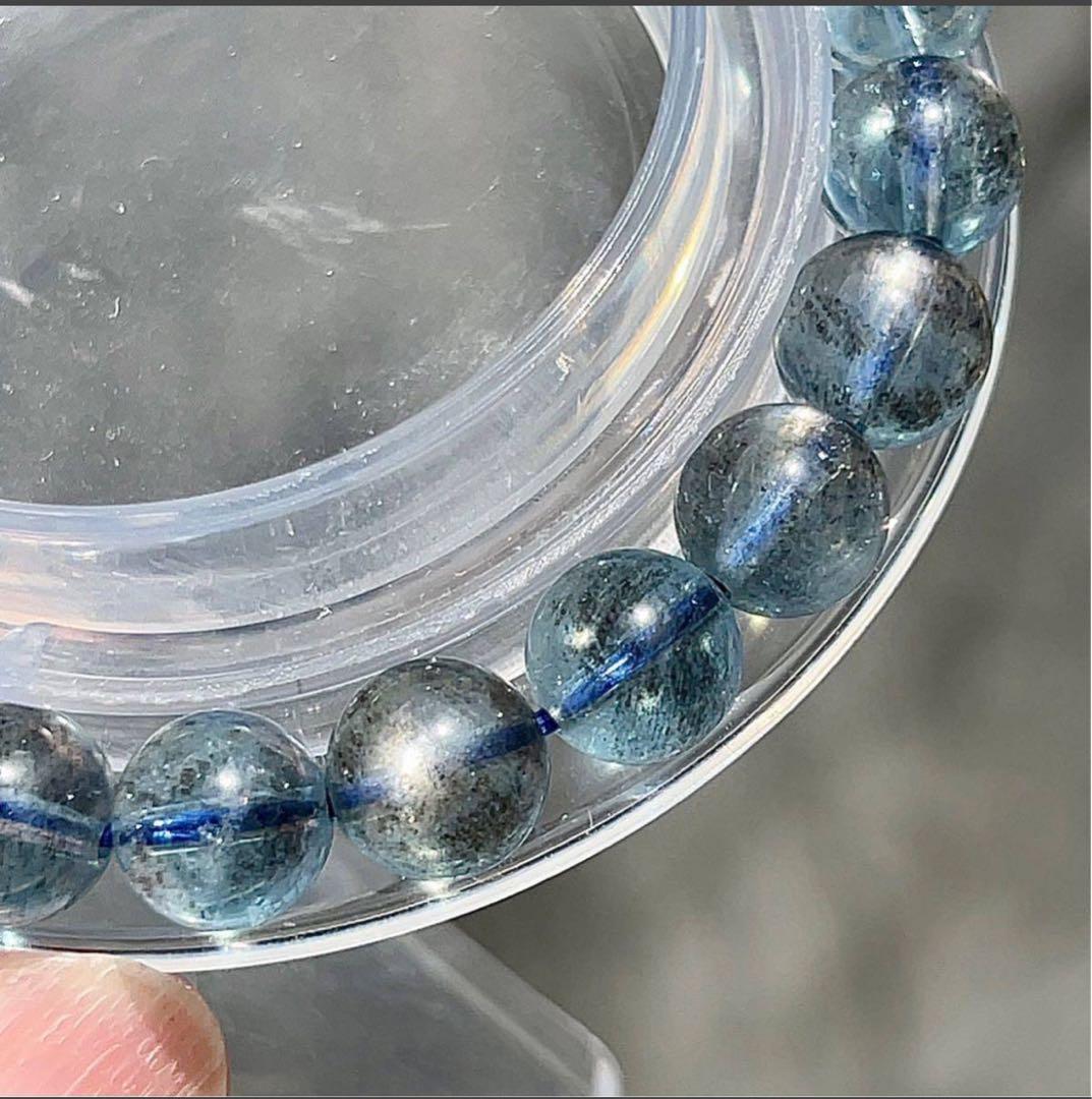 高品質　 モスアクアマリンブレスレット 10 キラキラ感　アクアマリン