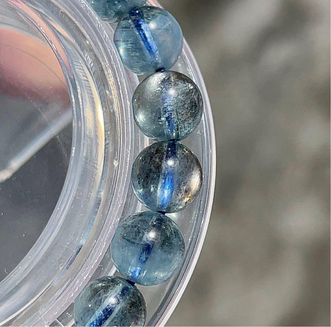 高品質　 モスアクアマリンブレスレット 10 キラキラ感　アクアマリン