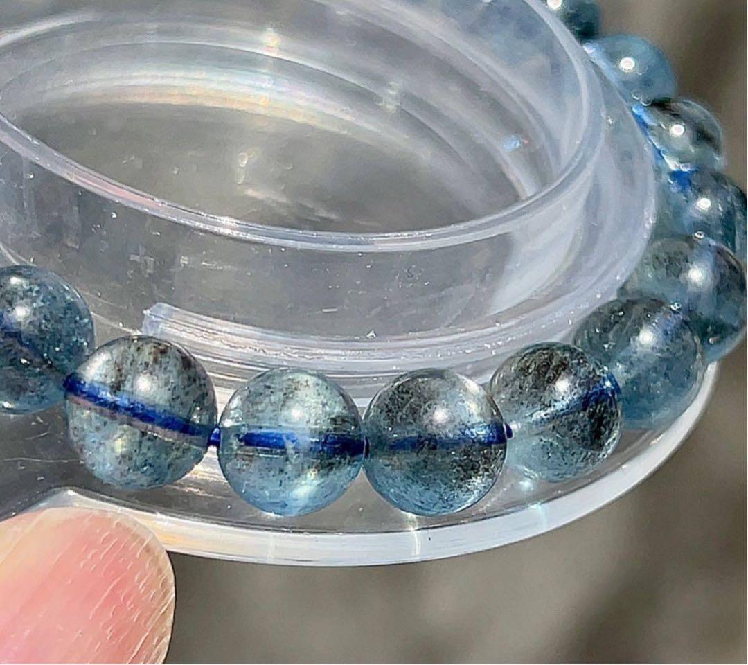 高品質　 モスアクアマリンブレスレット 10 キラキラ感　アクアマリン